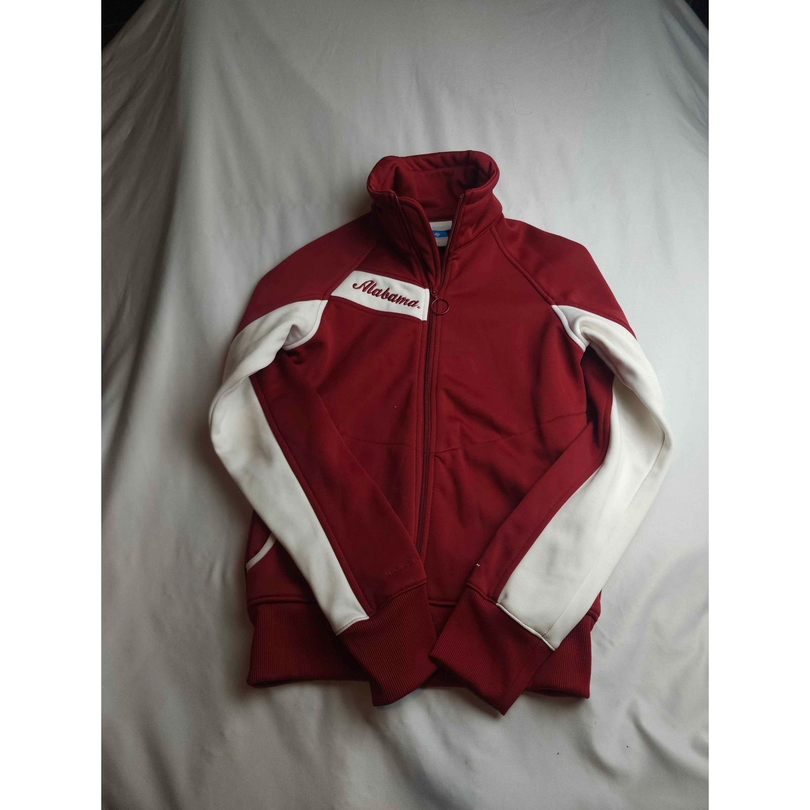 Columbia Alabama Crimson Tide Track Jacket Womens Small Crimson White Full Zip